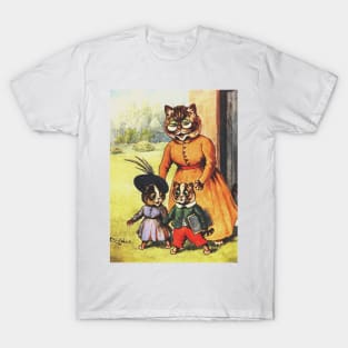 Kittens Off to School by Louis Wain T-Shirt